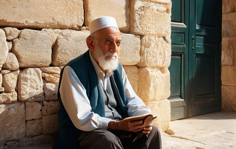 이스라엘 현대 문학의 대표 작가 - **Prompt:** A dignified, elderly Jewish scholar, with a kind yet world-weary expression, sitting tho...
