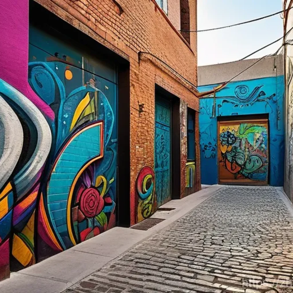 이스라엘 현대 미술 갤러리 - **Urban Art Energy in Tel Aviv:**
"A dynamic, wide-angle street photography shot capturing a vib...