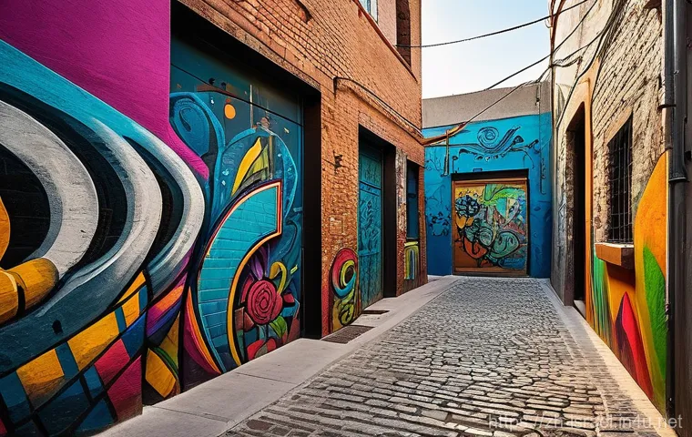 이스라엘 현대 미술 갤러리 - **Urban Art Energy in Tel Aviv:**
    "A dynamic, wide-angle street photography shot capturing a vib...