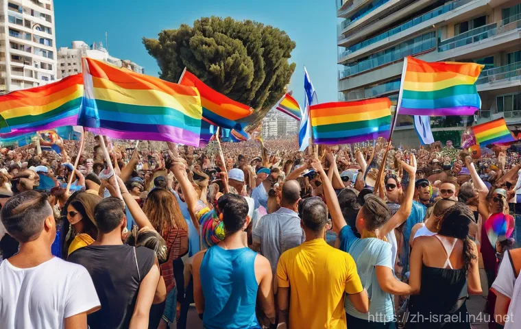 이스라엘에서의 LGBTQ 친화적인 장소 - **Tel Aviv's Inclusive Urban Vibe:**
"A vibrant and bustling street scene in Tel Aviv, reminisce... 이스라엘에서의 LGBTQ 친화적인 장소 - **Tel Aviv's Inclusive Urban Vibe:**
"A vibrant and bustling street scene in Tel Aviv, reminisce...