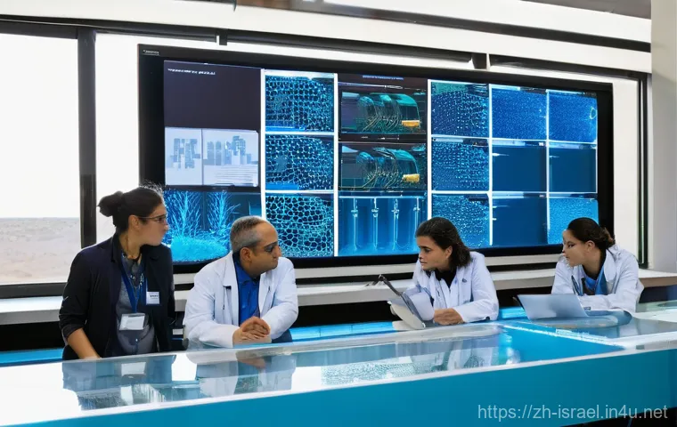 이스라엘 팔레스타인 간의 협력 프로젝트 - **Prompt 1: "Hope's Tech Bridge"**
    "A diverse group of male and female engineers, visibly Israel...