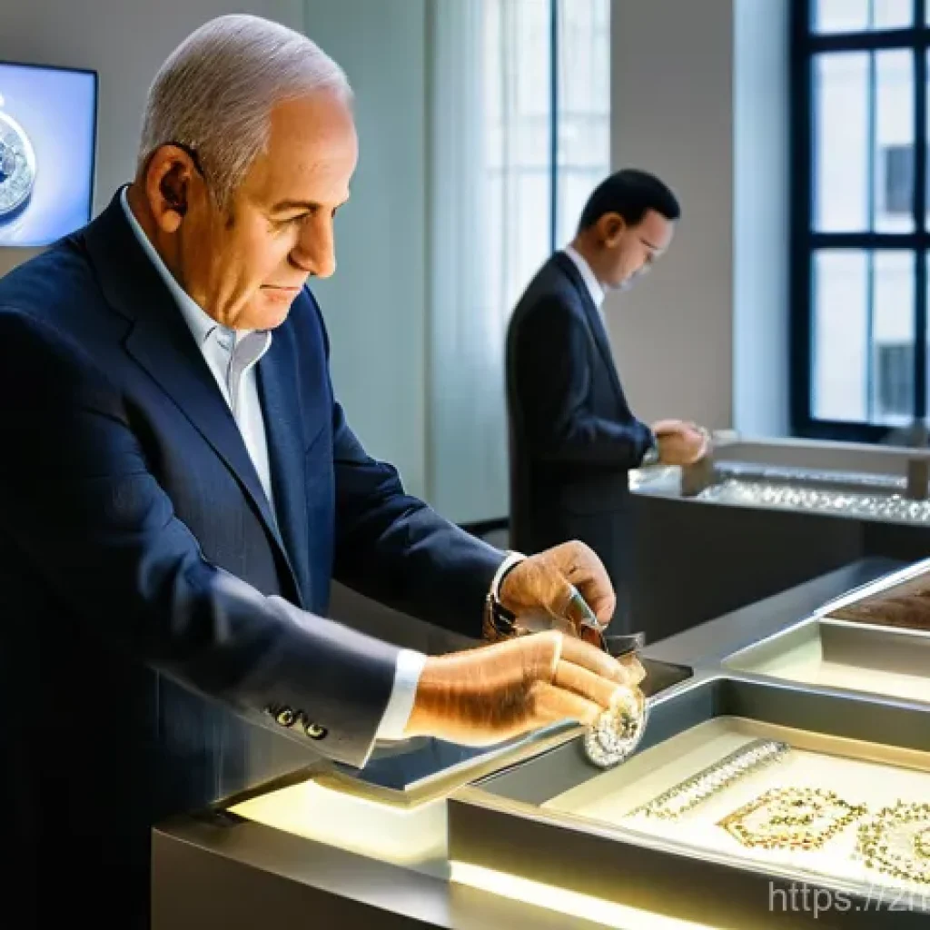 이스라엘에서 생산되는 다이아몬드 산업 - **Prompt:** A historical and contemporary fusion scene depicting the enduring legacy of Jewish craft...
