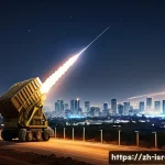 이스라엘의 군사적 발전과 외교 정책 - **Prompt: "Iron Dome Guardian"**
    A highly detailed, realistic illustration of Israel's "Iron Dom...