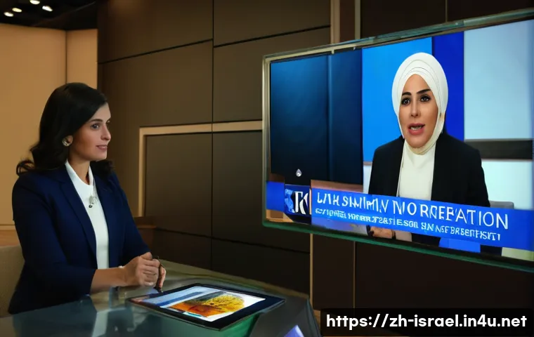 이스라엘과 세계 주요 뉴스 미디어 협력 - **Prompt: Dual Perspectives of Middle East Reporting**
    A split-screen image illustrating the con...