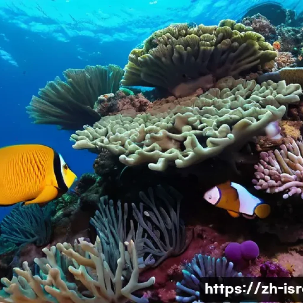 이스라엘에서의 해양 활동 홍해 스노클링 - A vibrant underwater scene in the Red Sea near Eilat, Israel, showcasing a dense coral reef garden w...