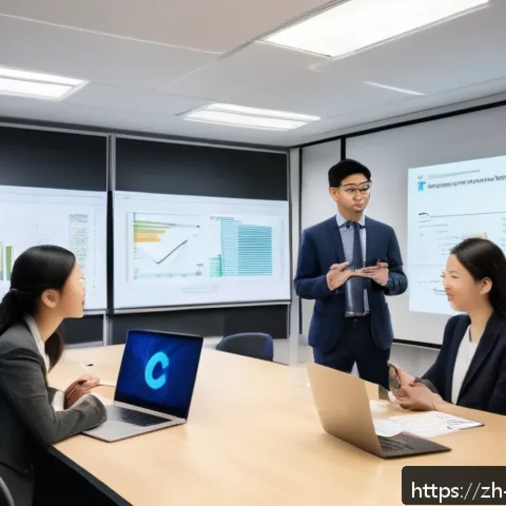 이스라엘의 비즈니스 영어 교육 - A modern classroom scene in Israel featuring a diverse group of adult students engaged in a business...