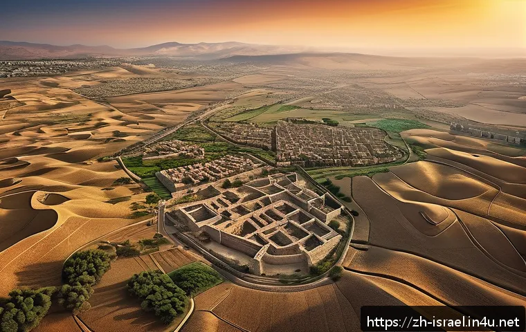 이스라엘과 팔레스타인의 현대 갈등 - A detailed, vibrant scene depicting the ancient crossroads of civilizations in the Israel-Palestine ...