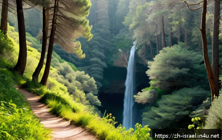 이스라엘의 자연보호구역과 에코투어 - A serene and untouched wilderness scene in Israel&rsquo;s mountainous forest reserve during spring, featur...
